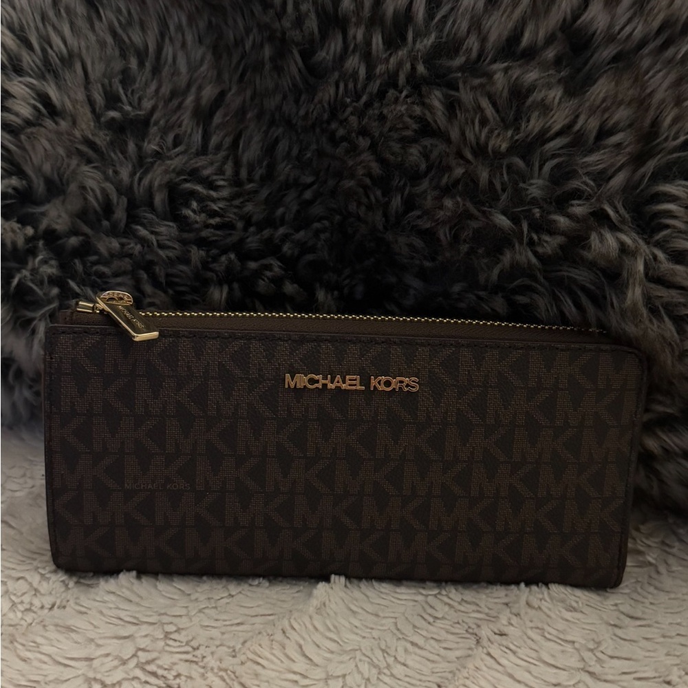 Michael Kors Dark Brown Monogram Wallet